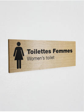 Toilette femmes rectangle bois